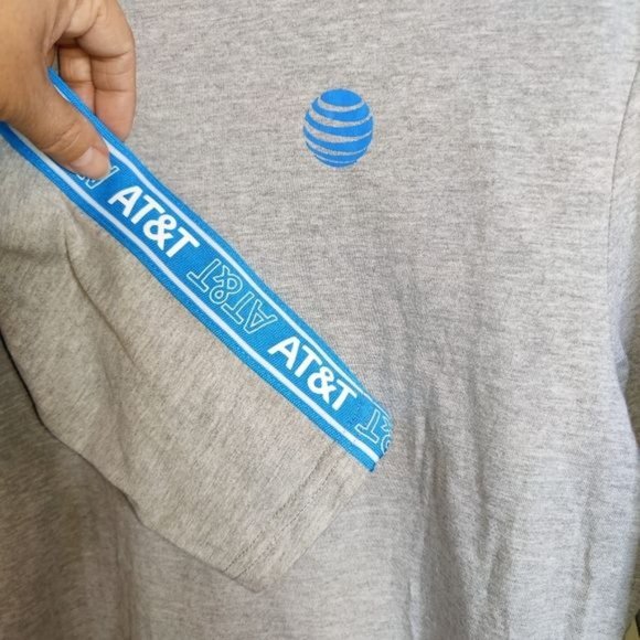 AT&T LOGO Merch Gray Long Sleeve T-Shirt M - Picture 3 of 4